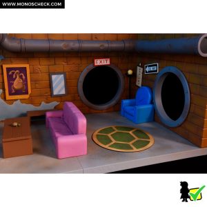 TMNT (Cartoon): Sewer Lair Living Room Diorama - Image 2